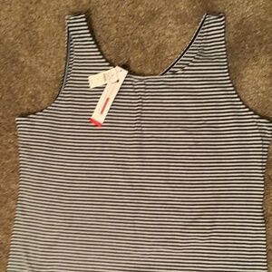 Talbots Reversible Tank Navy Stripe - New